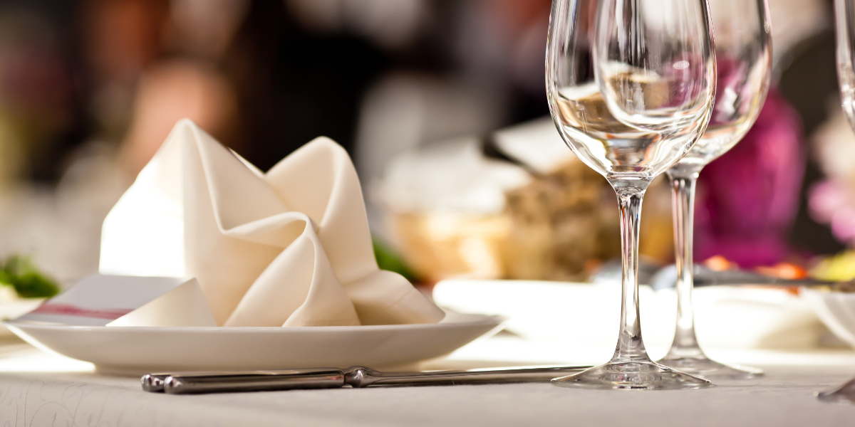 linen napkin on a plate